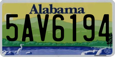 AL license plate 5AV6194