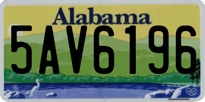 AL license plate 5AV6196