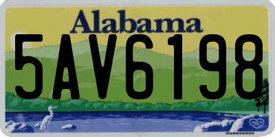 AL license plate 5AV6198