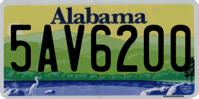 AL license plate 5AV6200