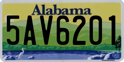 AL license plate 5AV6201