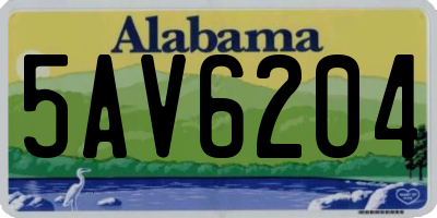 AL license plate 5AV6204