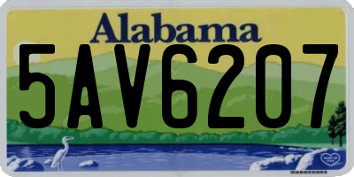 AL license plate 5AV6207