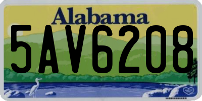 AL license plate 5AV6208