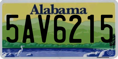 AL license plate 5AV6215