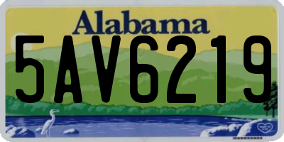 AL license plate 5AV6219
