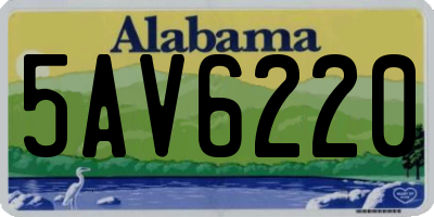 AL license plate 5AV6220