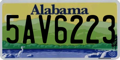 AL license plate 5AV6223