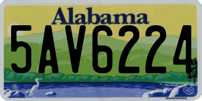 AL license plate 5AV6224