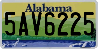 AL license plate 5AV6225