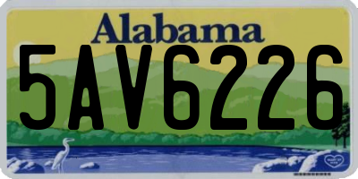 AL license plate 5AV6226