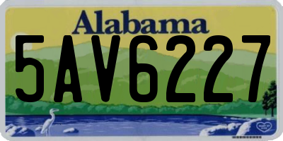 AL license plate 5AV6227