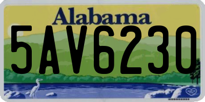 AL license plate 5AV6230