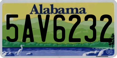 AL license plate 5AV6232