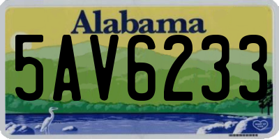 AL license plate 5AV6233