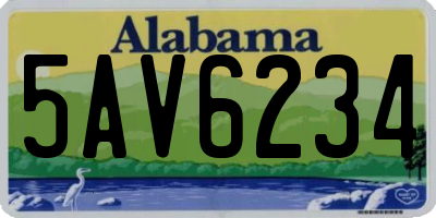 AL license plate 5AV6234