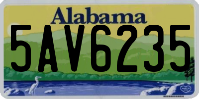 AL license plate 5AV6235