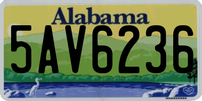 AL license plate 5AV6236