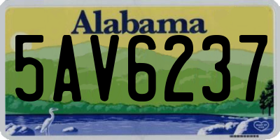 AL license plate 5AV6237
