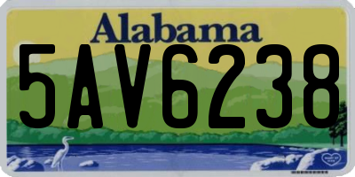 AL license plate 5AV6238