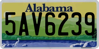 AL license plate 5AV6239