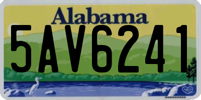 AL license plate 5AV6241