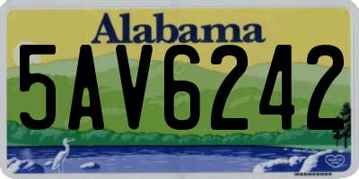 AL license plate 5AV6242