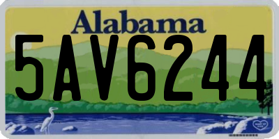 AL license plate 5AV6244