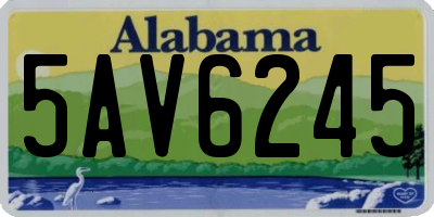 AL license plate 5AV6245