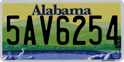 AL license plate 5AV6254
