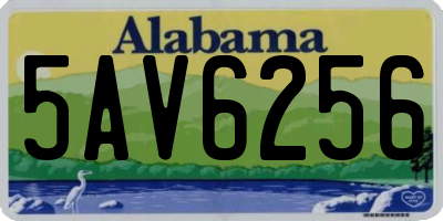 AL license plate 5AV6256