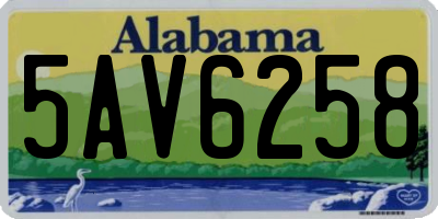 AL license plate 5AV6258