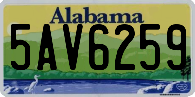 AL license plate 5AV6259
