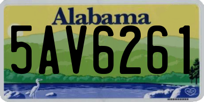 AL license plate 5AV6261
