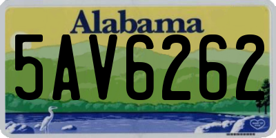 AL license plate 5AV6262