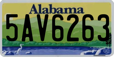 AL license plate 5AV6263