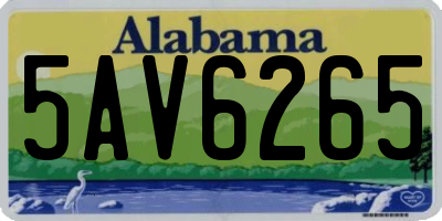 AL license plate 5AV6265