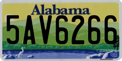 AL license plate 5AV6266