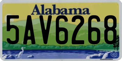 AL license plate 5AV6268