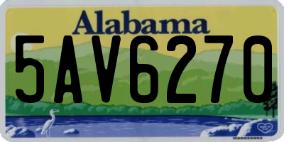 AL license plate 5AV6270