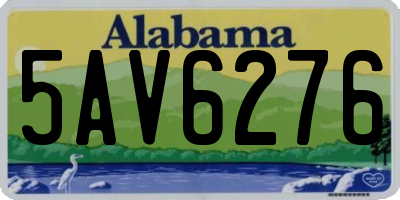 AL license plate 5AV6276