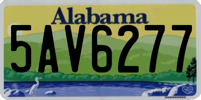 AL license plate 5AV6277