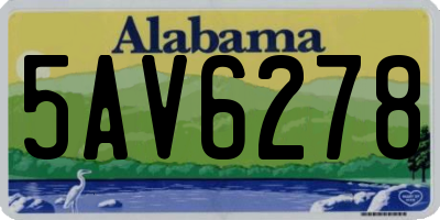 AL license plate 5AV6278