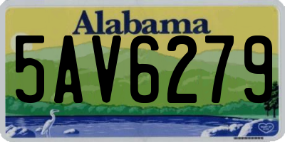 AL license plate 5AV6279