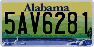 AL license plate 5AV6281