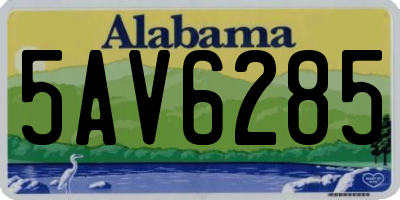 AL license plate 5AV6285