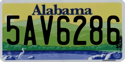 AL license plate 5AV6286