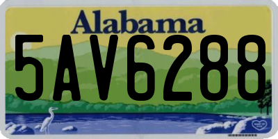 AL license plate 5AV6288