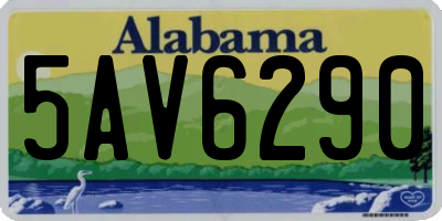 AL license plate 5AV6290