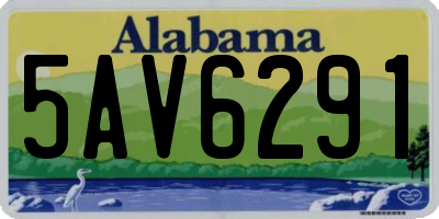 AL license plate 5AV6291
